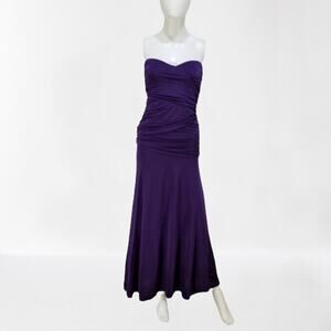 Women's Purple Super Sexy & Fit Bodycon Full Length Maxi Dress, Size Medium, New